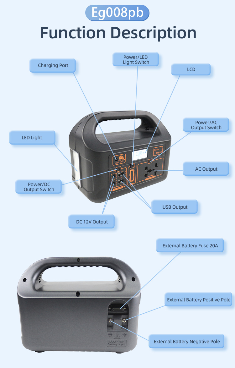 EG-008 Portable Power Station: Your Ultimate Energy Solution for On-the-Go Needs