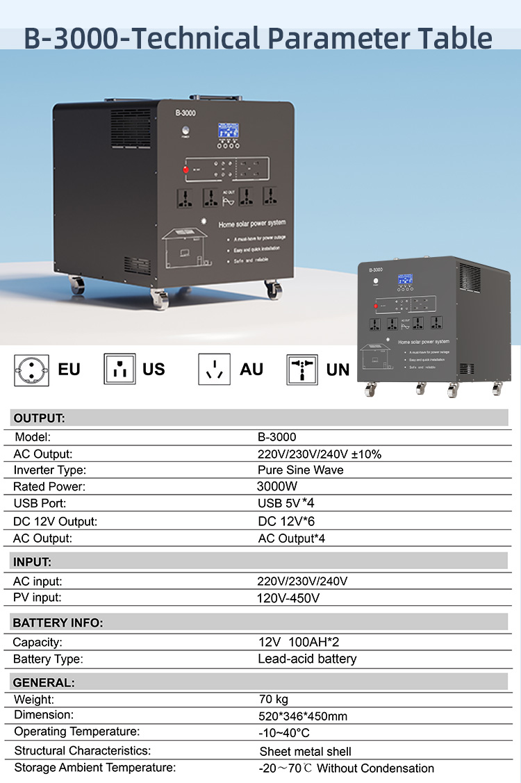 B-3000: Your Ultimate Solution for Sustainable and Reliable Solar Power at Home